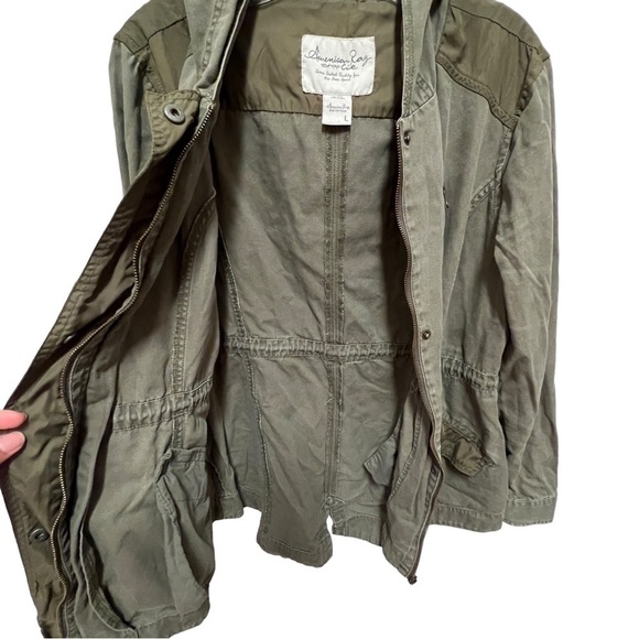 AMERICAN RAG Army Green Utility Hooded Jacket, Size Large - Picture 13 of 16
